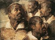Peter Paul Rubens Four Studies of the Head of a Negro Germany oil painting artist
